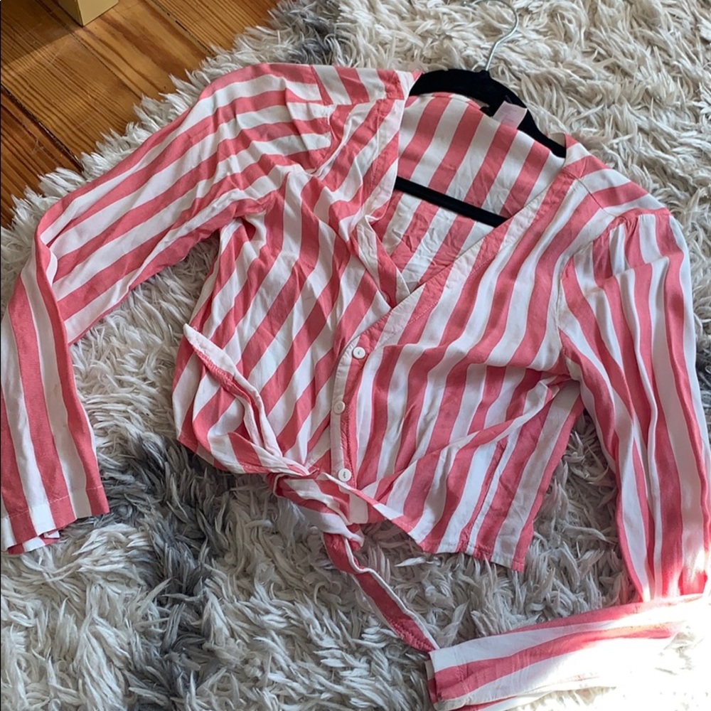 Pink wrap top
